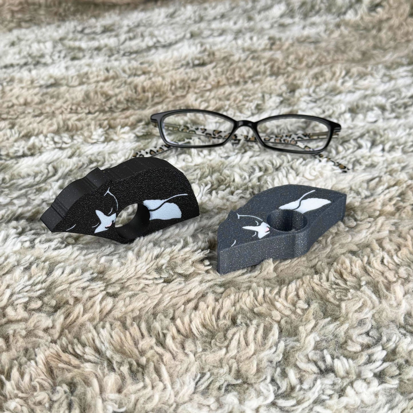 Adorable Tuxedo Cat Book Page Holder Ring