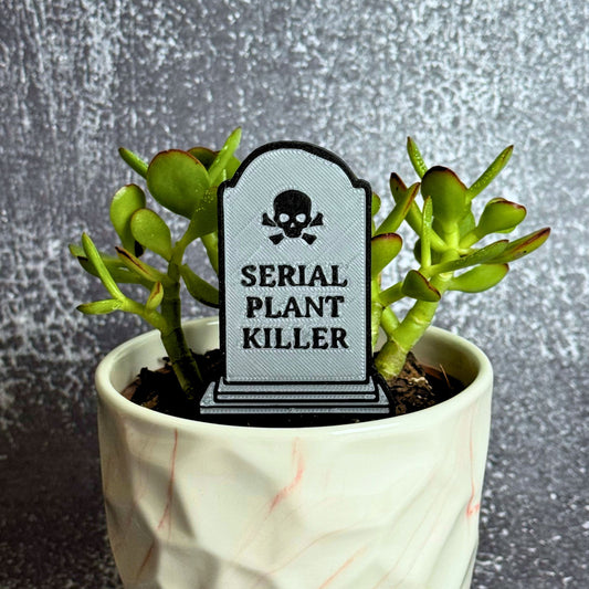 Serial Plant Killer Tombstone Funny Plant Stakes