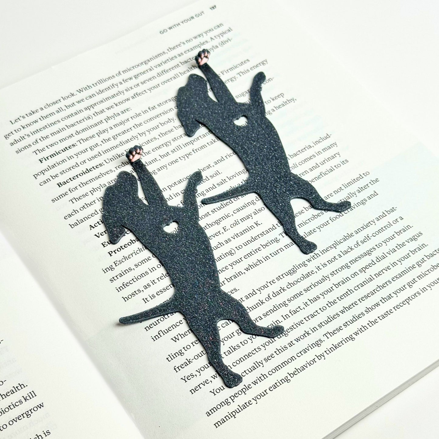 Dog Hanging by Paw Fun Bookmark with Cute Toe Beans