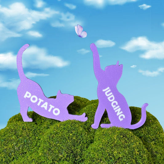 Custom Cat Plant Stake Set of 2 for Houseplants