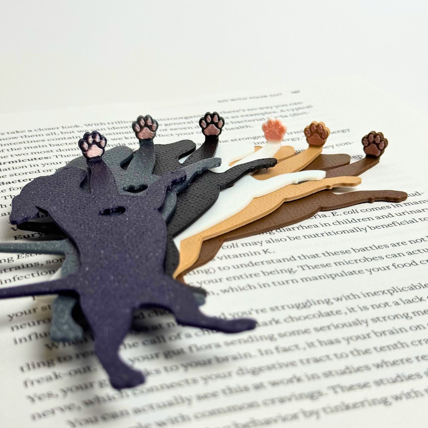 Dog Hanging by Paw Fun Bookmark with Cute Toe Beans