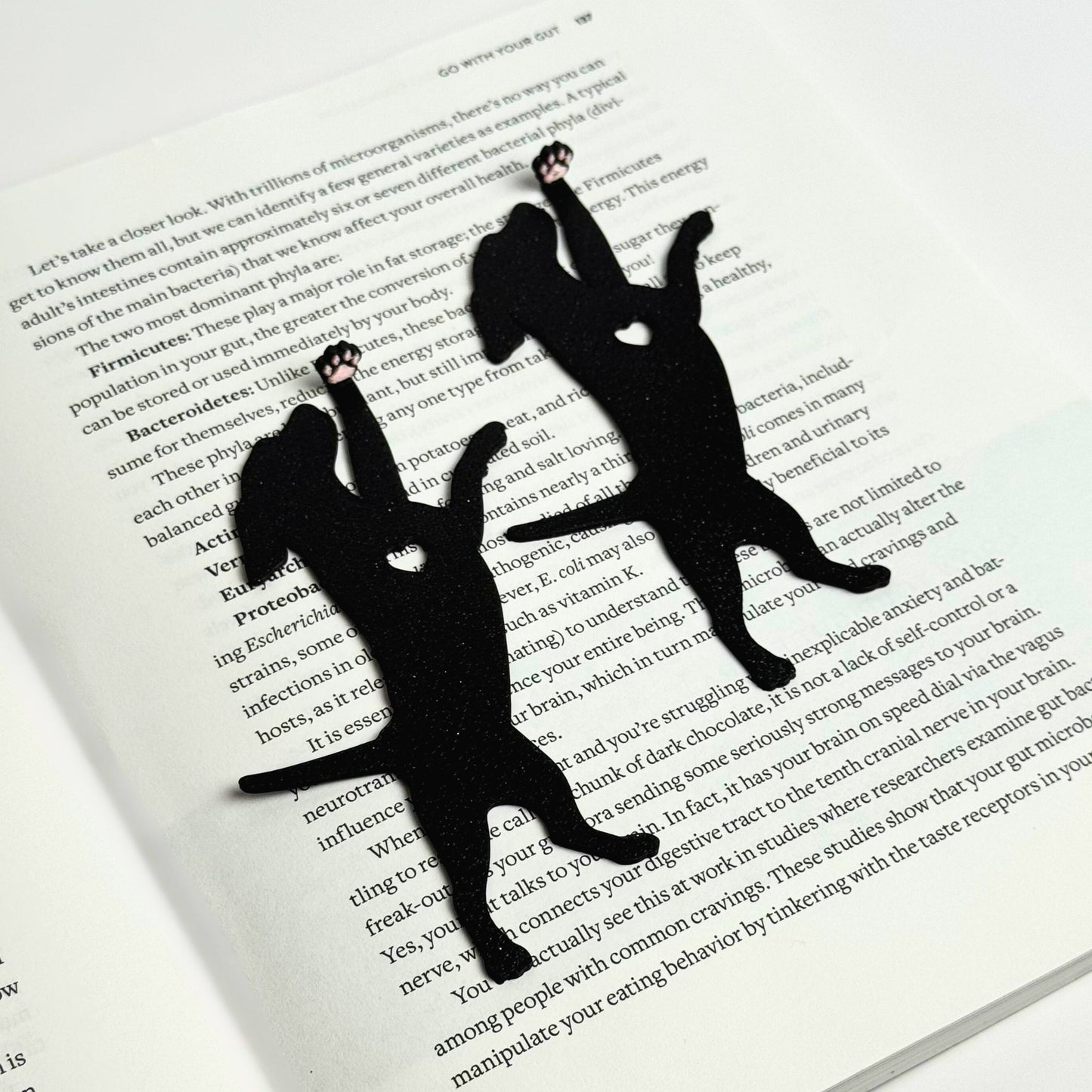 Dog Hanging by Paw Fun Bookmark with Cute Toe Beans