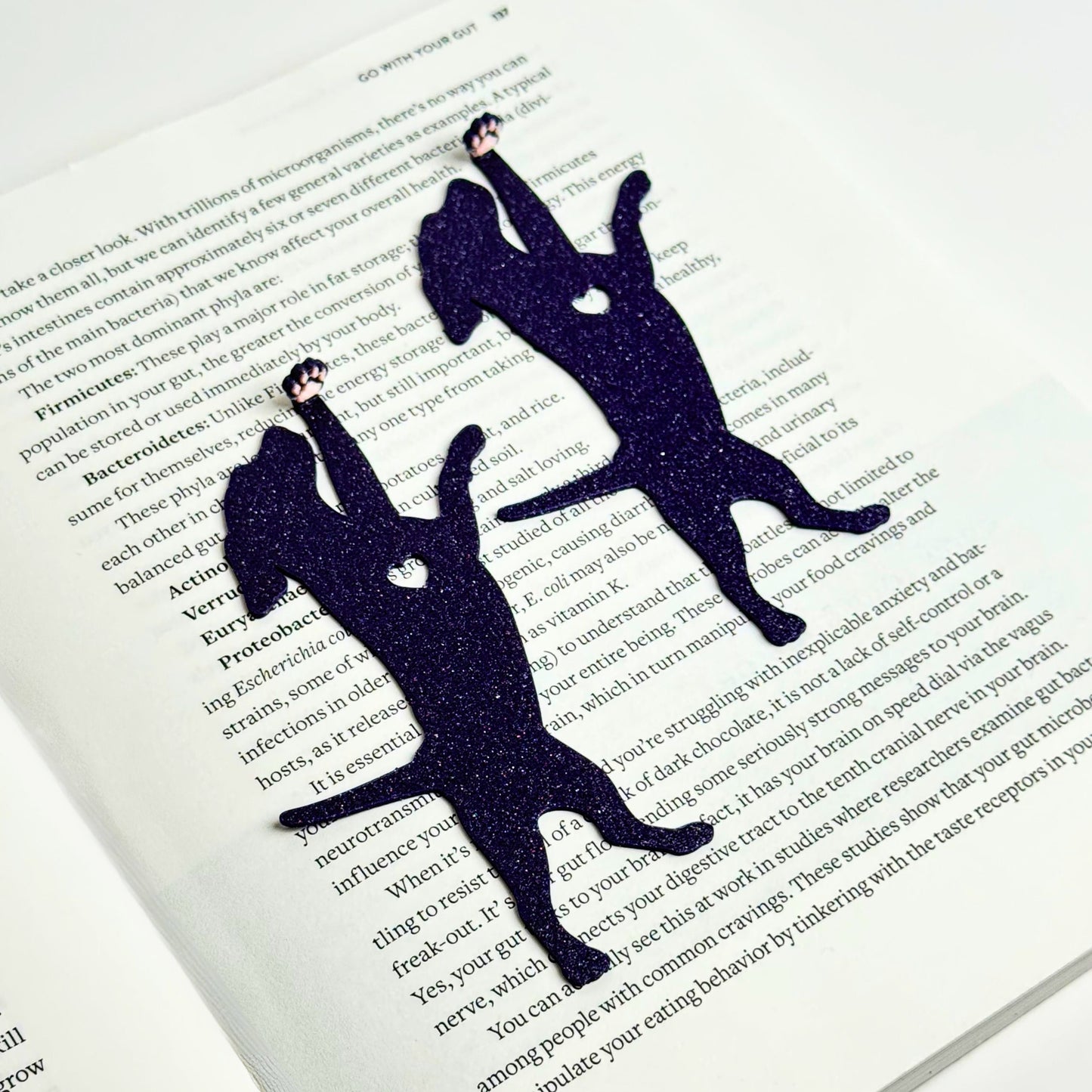 Dog Hanging by Paw Fun Bookmark with Cute Toe Beans