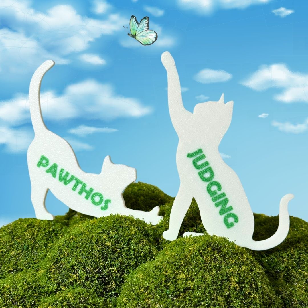 Custom Cat Plant Stake Set of 2 for Houseplants