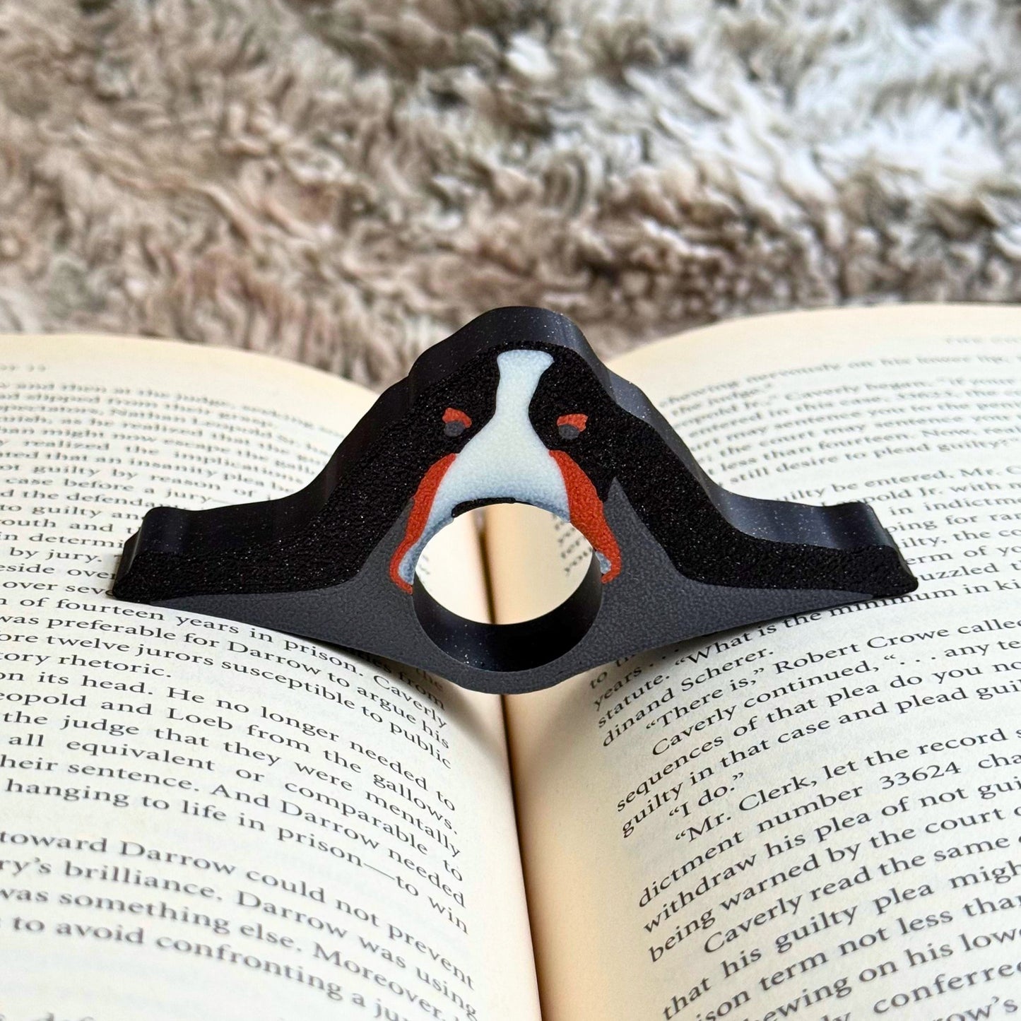 Basset Hound Dog Book Page Holder Ring