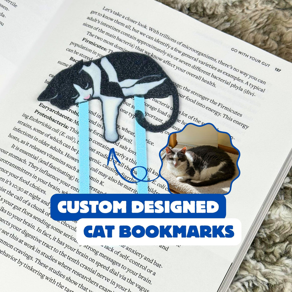 Custom Sleepy Cat Bookmark â The Purrfect Gift for Cat Parents