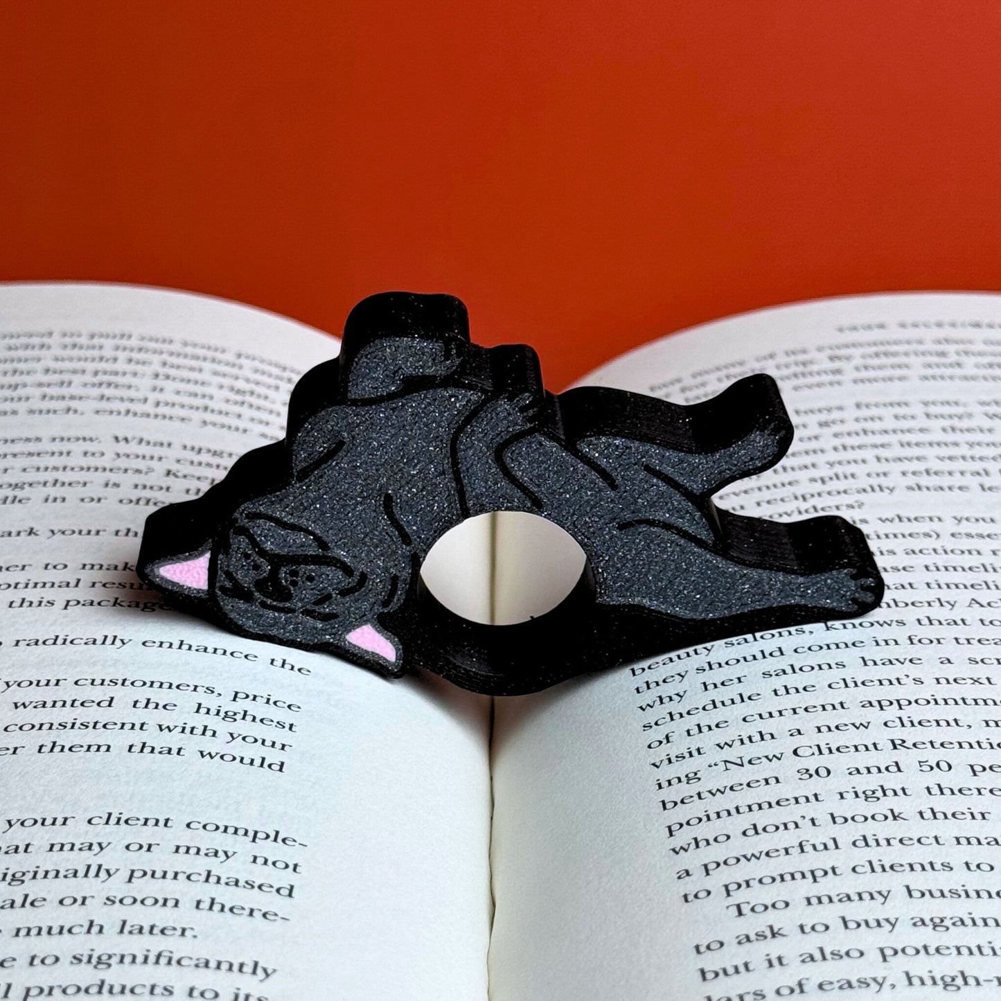 Adorable Bulldog and Pug Book Page Holder Ring
