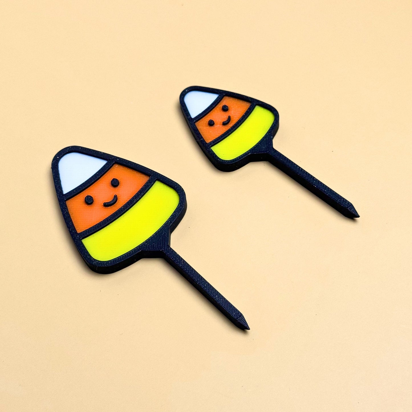 Candy Corn Plant Stake Set