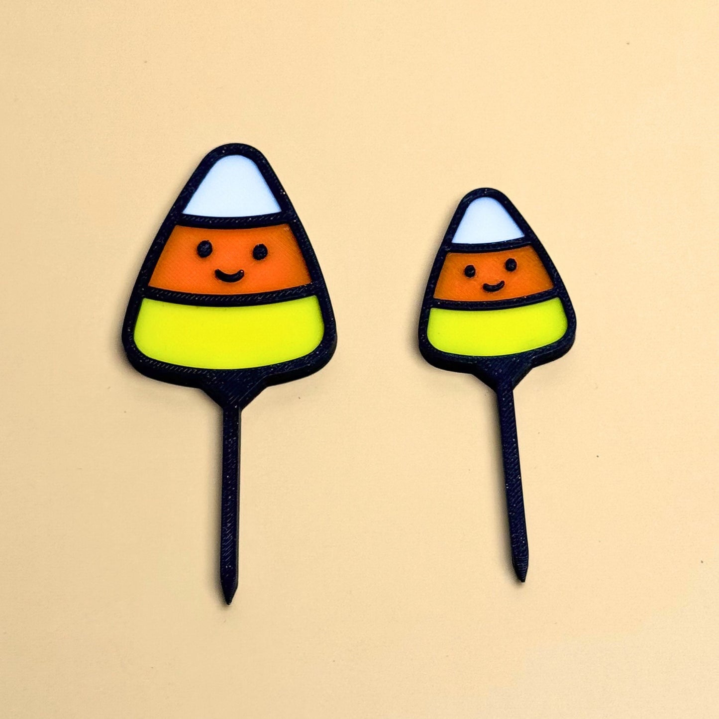 Candy Corn Plant Stake Set