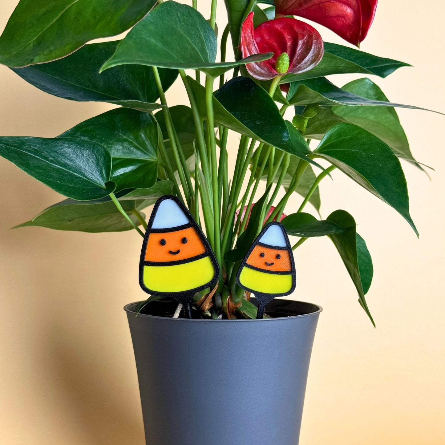 Candy Corn Plant Stake Set