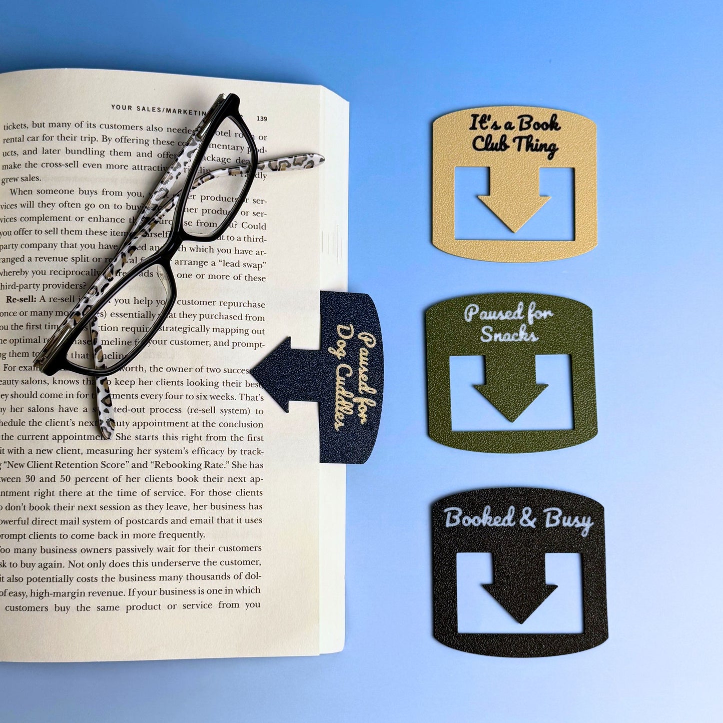 Custom Bookmark Spot Keepers β Flexible Paperclip Design