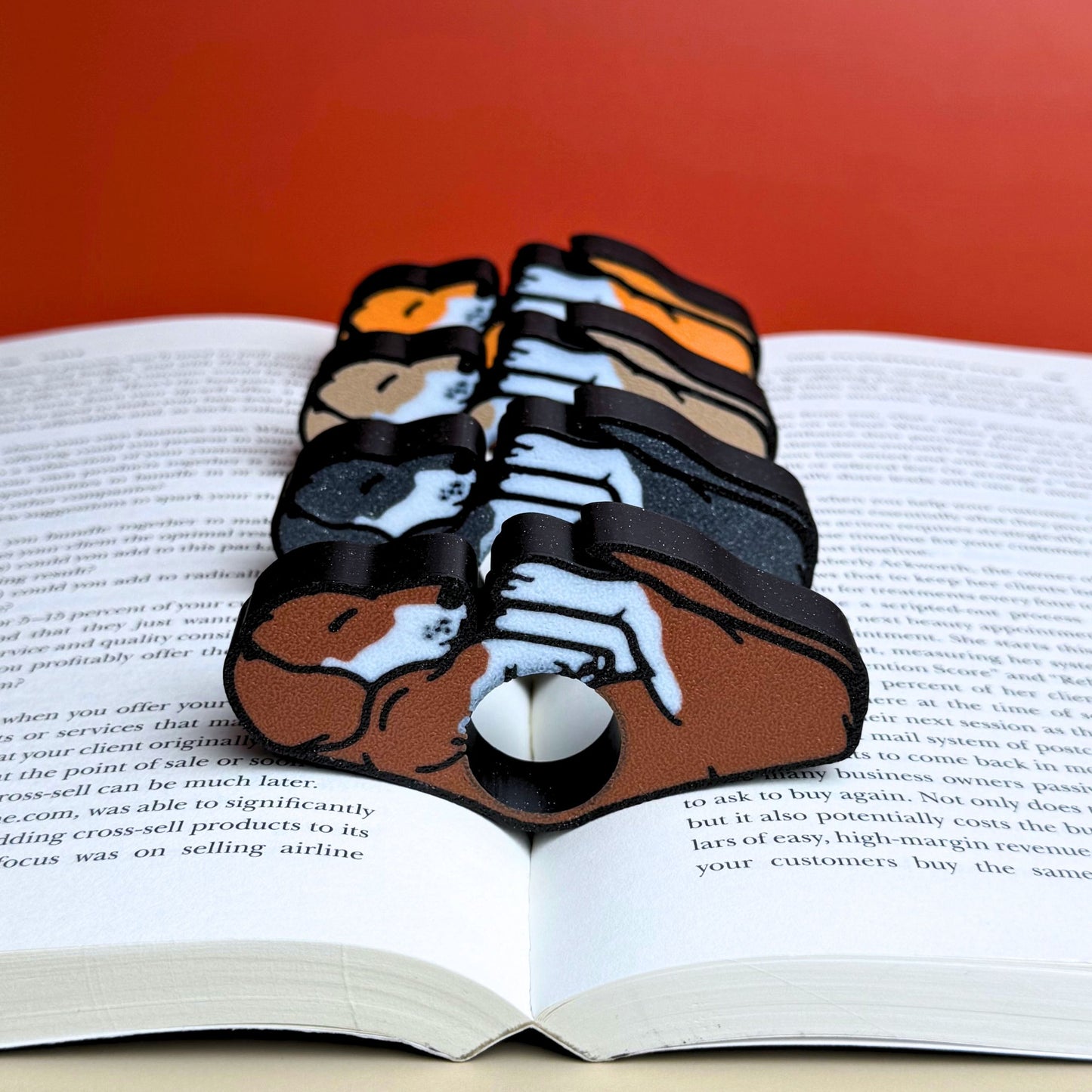 Adorable Dachshund or Beagle Dog Book Page Holder Ring