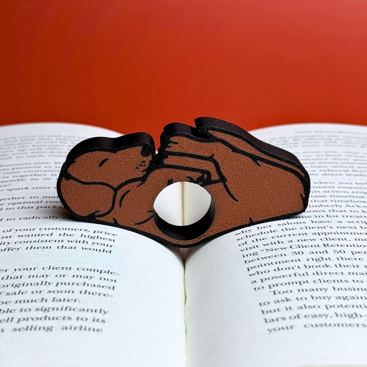 Adorable Dachshund or Beagle Dog Book Page Holder Ring