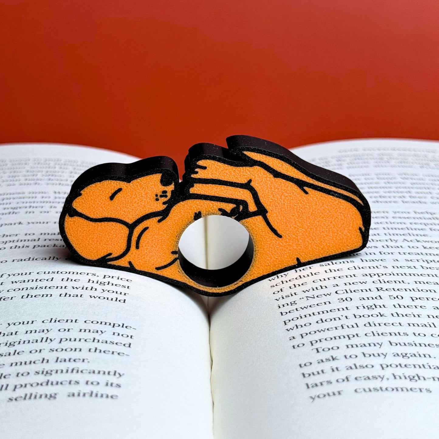 Adorable Dachshund or Beagle Dog Book Page Holder Ring