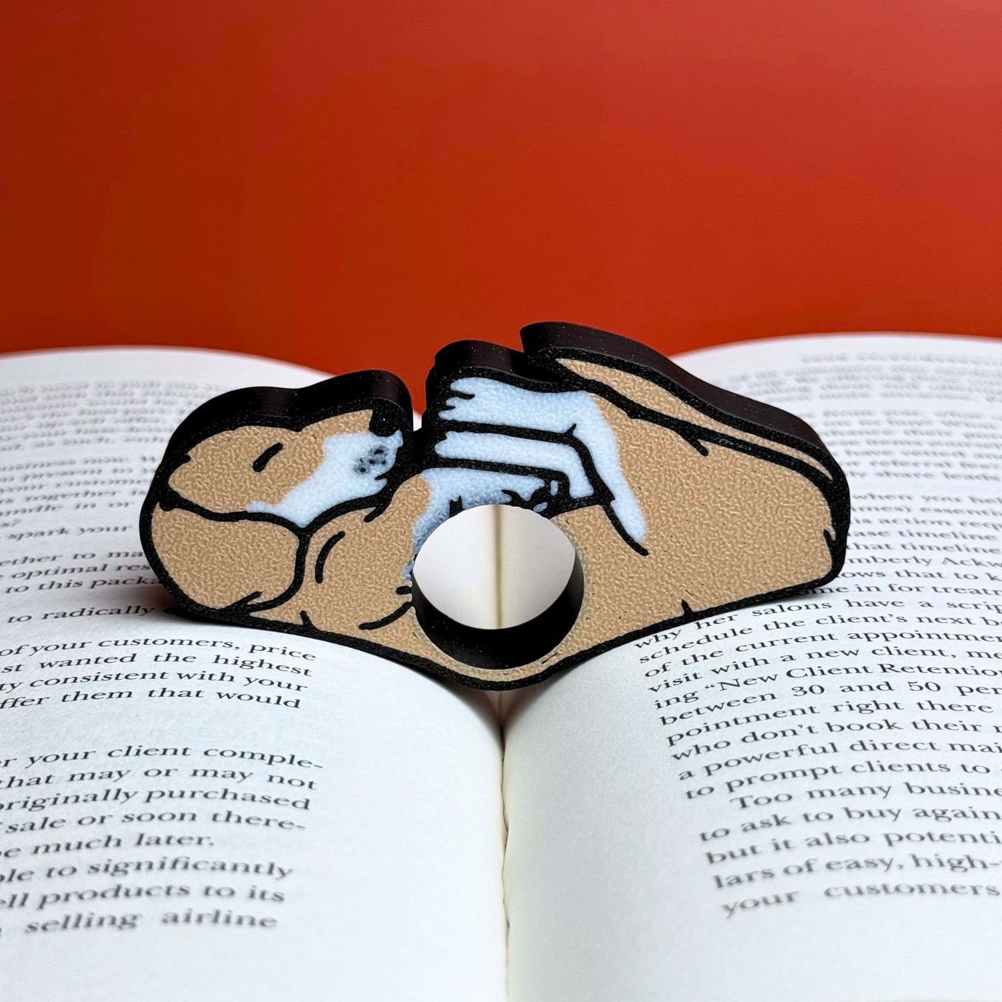 Adorable Dachshund or Beagle Dog Book Page Holder Ring