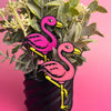 Fun Pink Flamingo Decorative Plant Stakes