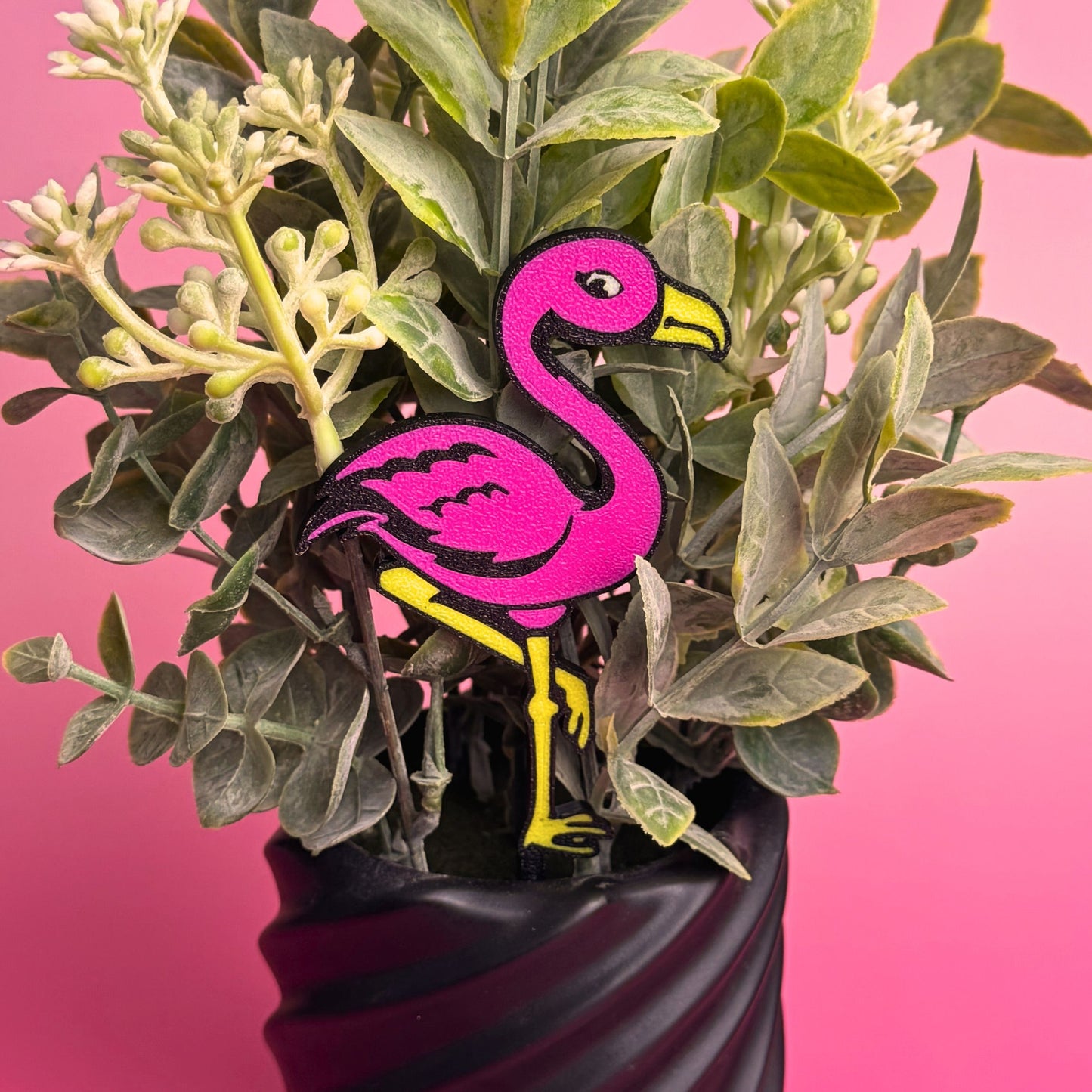 Fun Pink Flamingo Decorative Plant Stakes