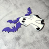 Ghost Bat Halloween Door Corner Sign