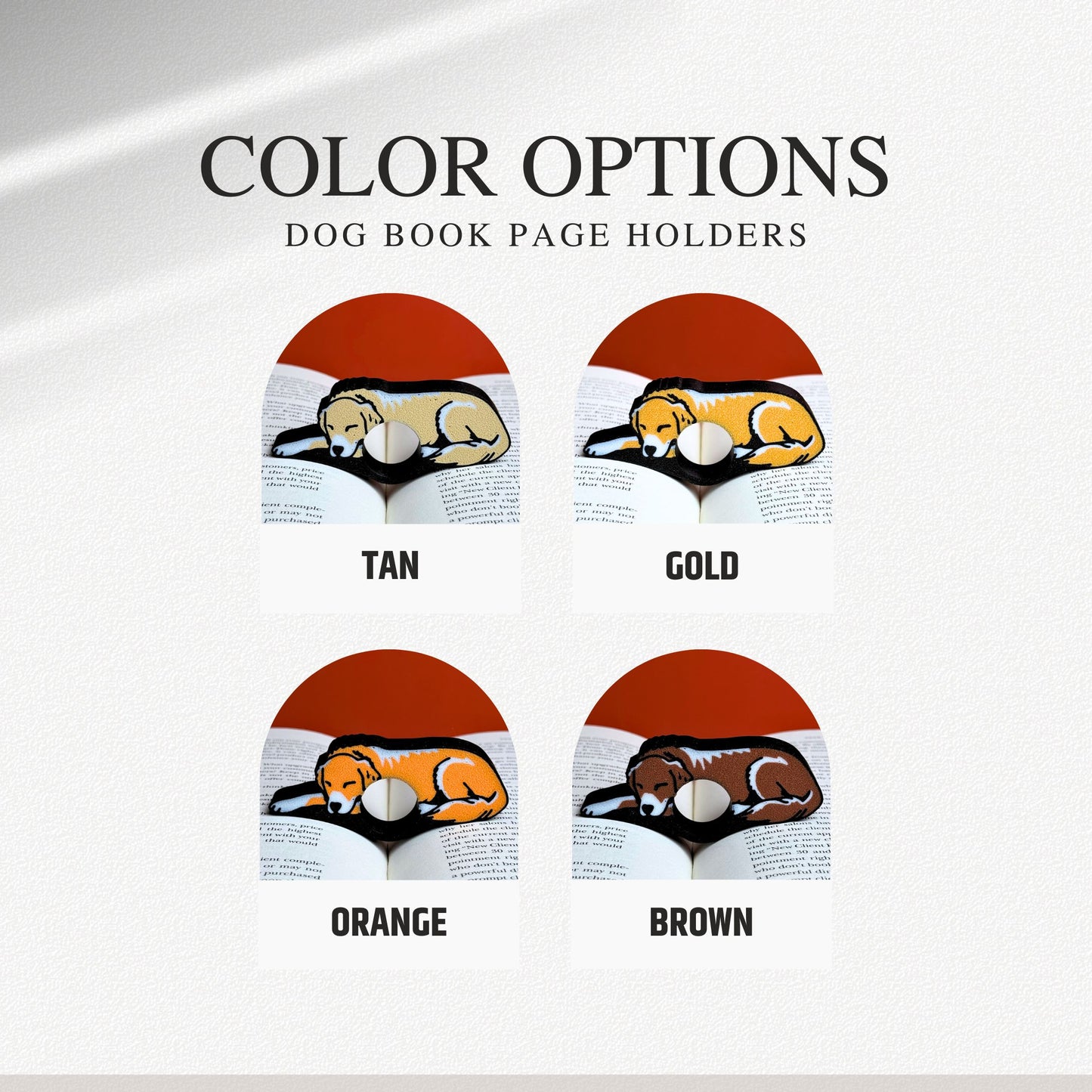 Adorable Golden Retriever Book Page Holder Ring