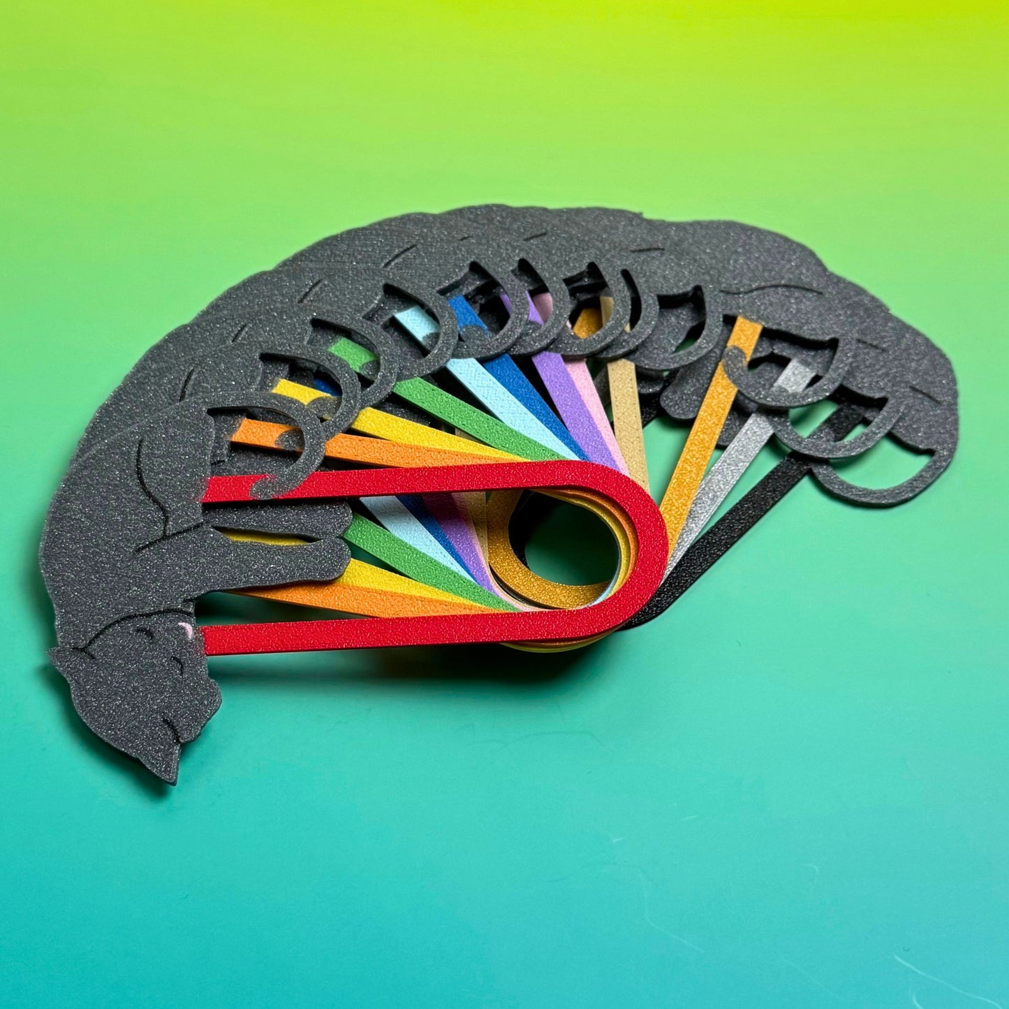 Adorable Sleepy Gray Cat Bookmark - Flexible Paperclip Design