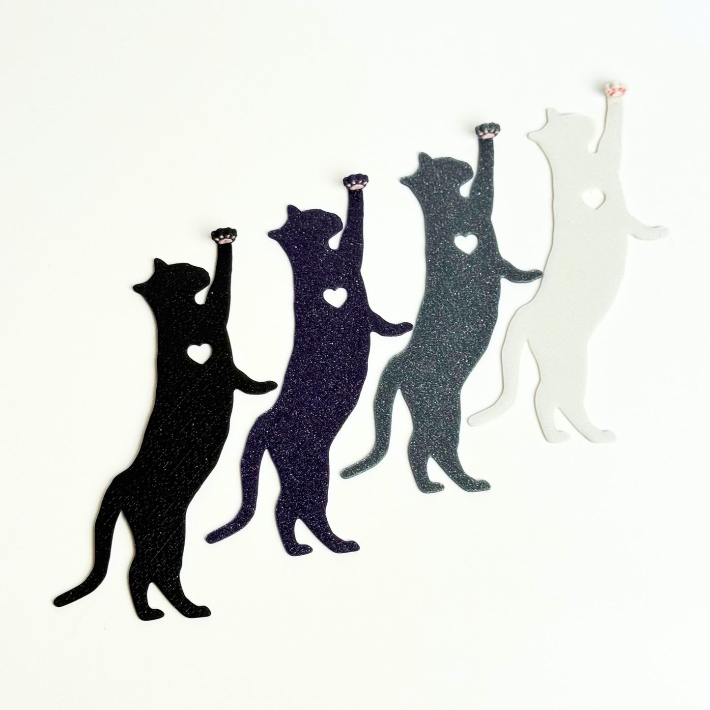 Cat Hanging by Paw Fun Bookmark with Cute Toe Beans