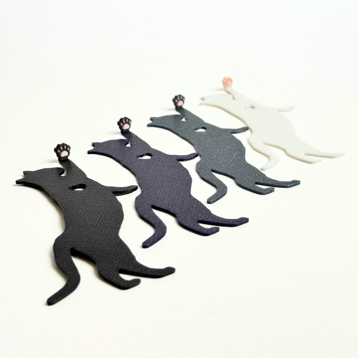 Cat Hanging by Paw Fun Bookmark with Cute Toe Beans