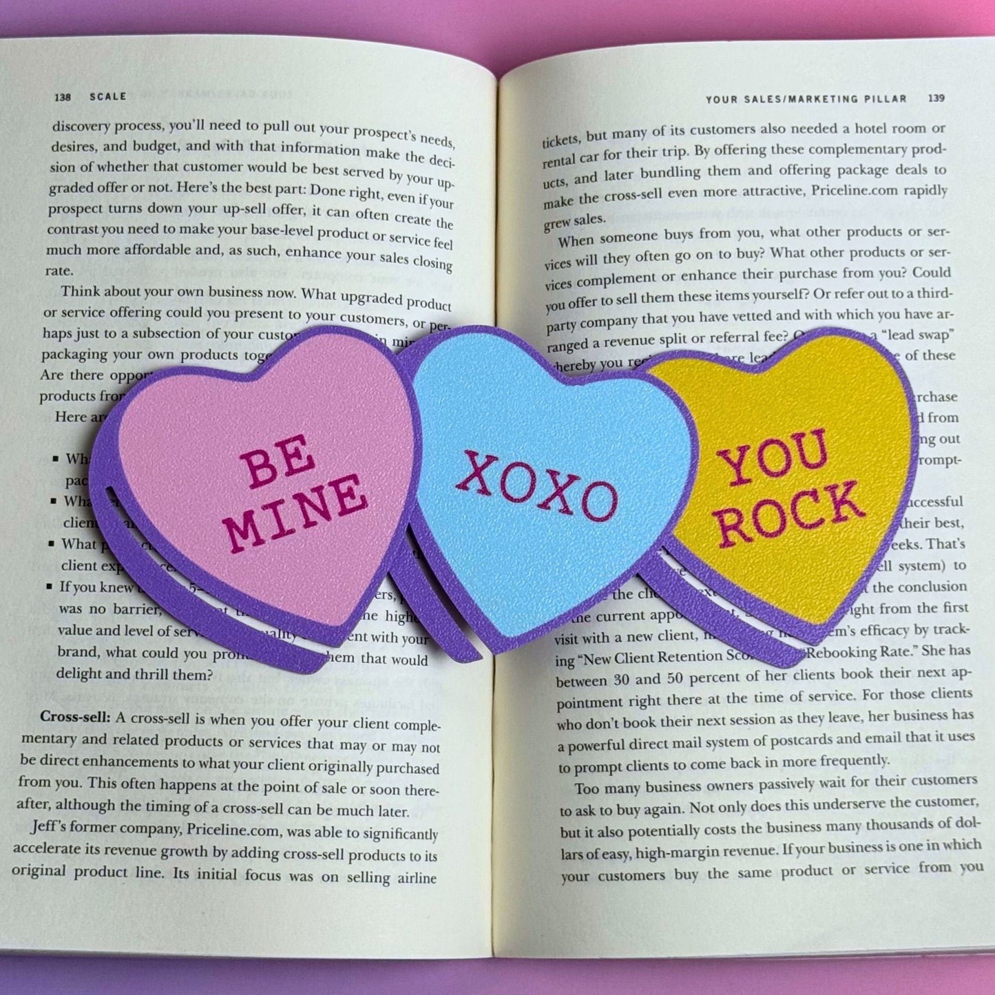 Valentine's Day Sweet Heart Bookmarks - Set of 3