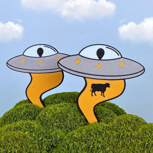 Funny UFO Alien Plant Stakes for Indoor Houseplant Decor