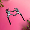 Skeleton Bone Heart Hands Plant Stakes for Houseplants