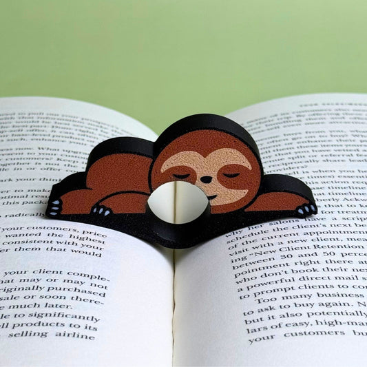 Sleepy Sloth Book Page Holder Ring
