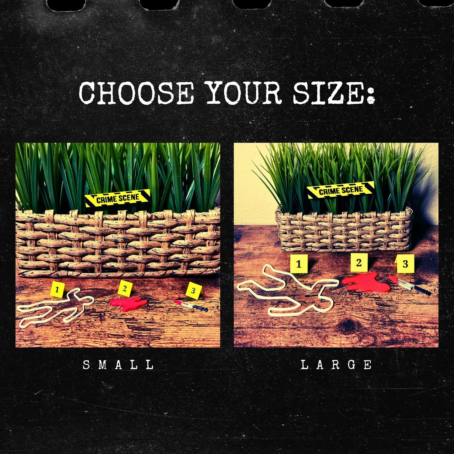 True Crime Scene Sets for Houseplants, Terrariums, & Home Decor