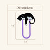 Adorable Black Tuxedo Cat Bookmark - Flexible Paperclip Design