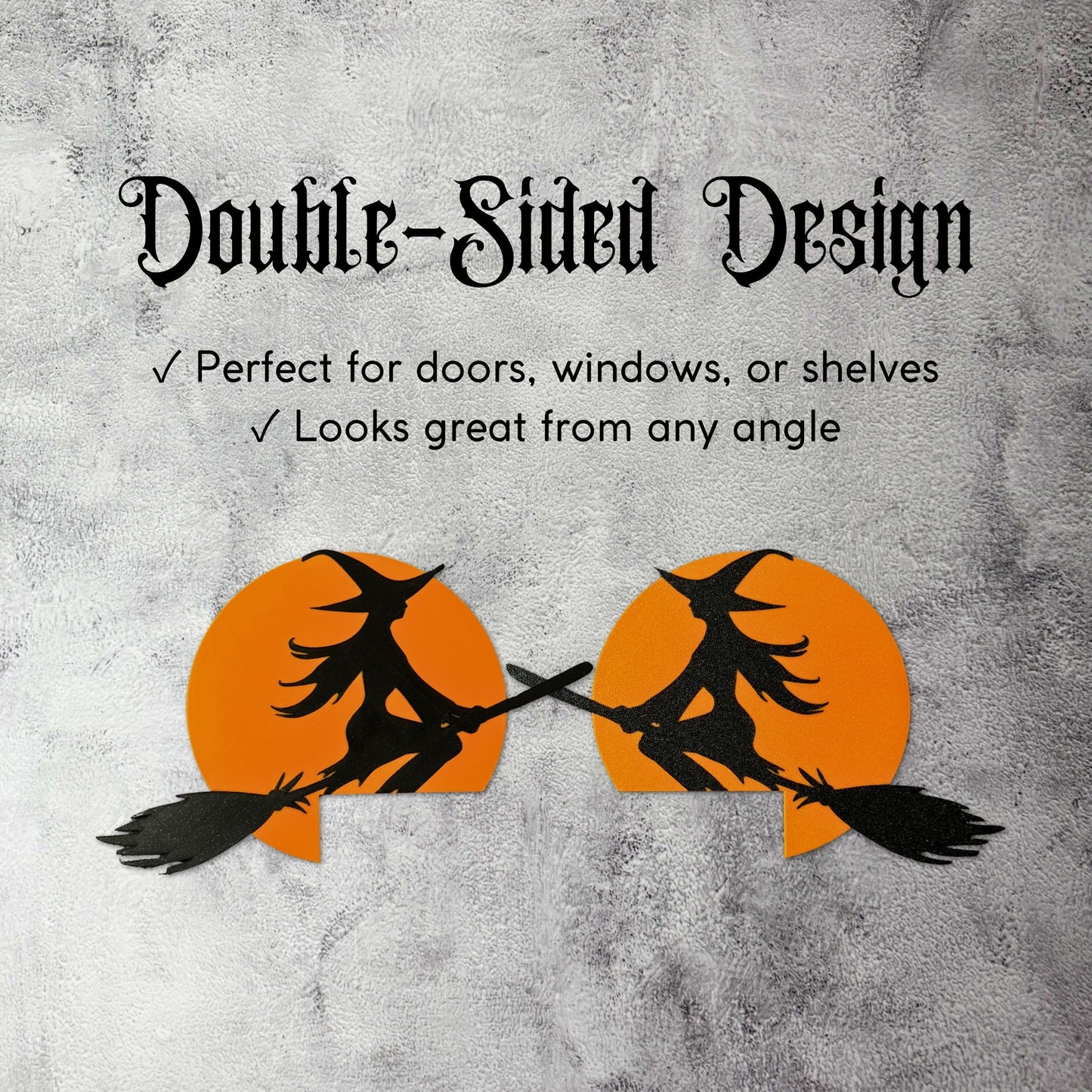 Flying Witch Door Corner Sign