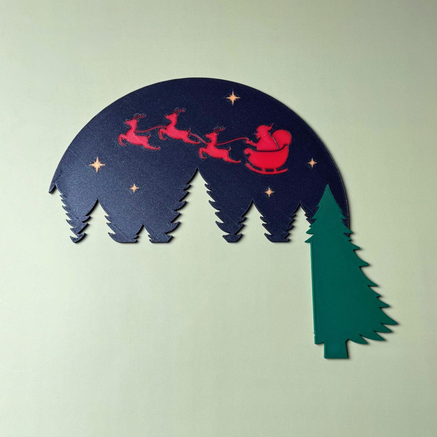 Santa Reindeer Wall Art | Christmas Door Frame Decor