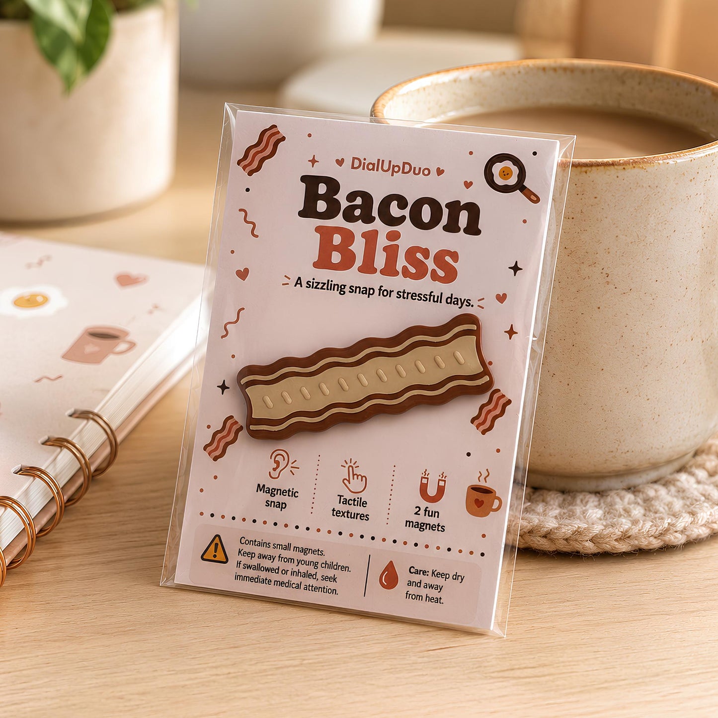 Bacon Sensory Fidget | Funny Foodie Desk Gift