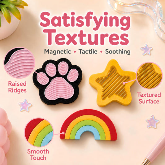 Magnetic Fidget Toy Set | Rainbow Desk Sensory Gift