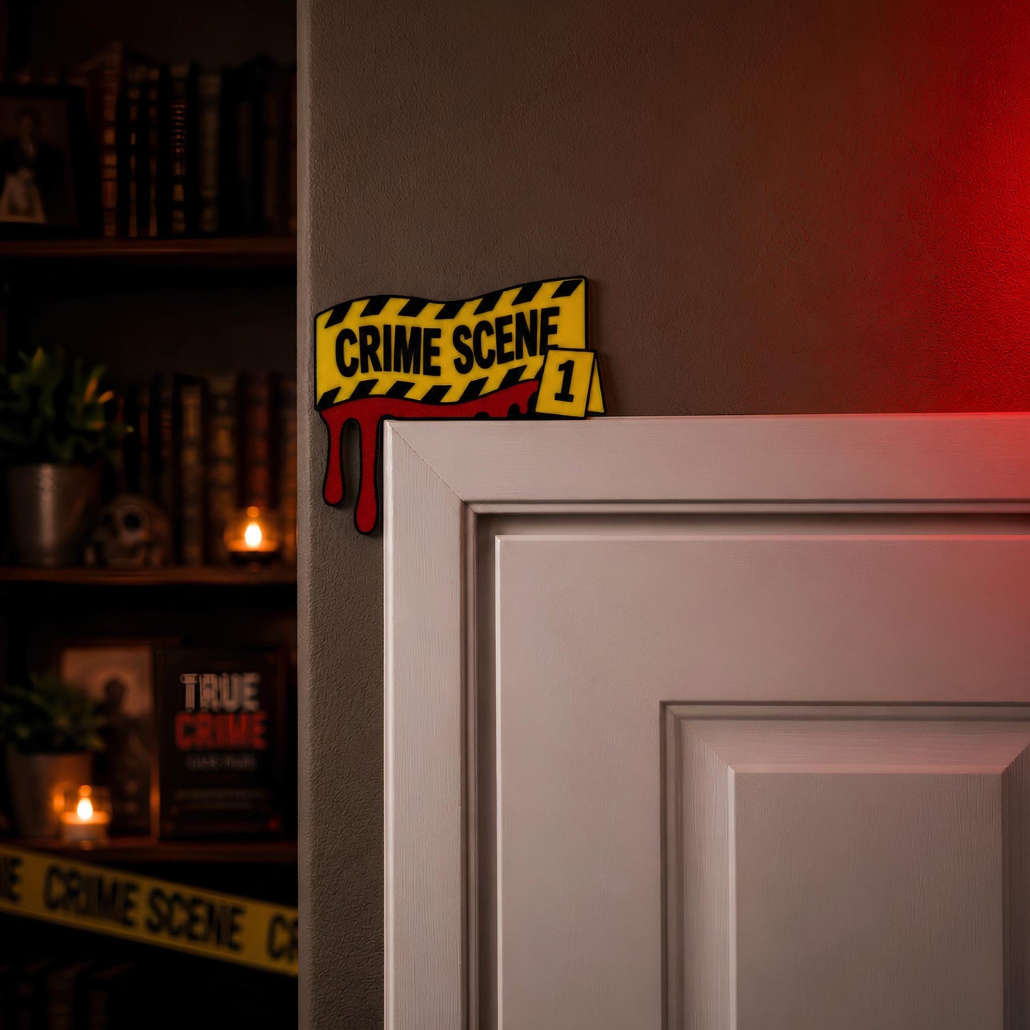True Crime Door Topper | Murder Mystery Fan Decor