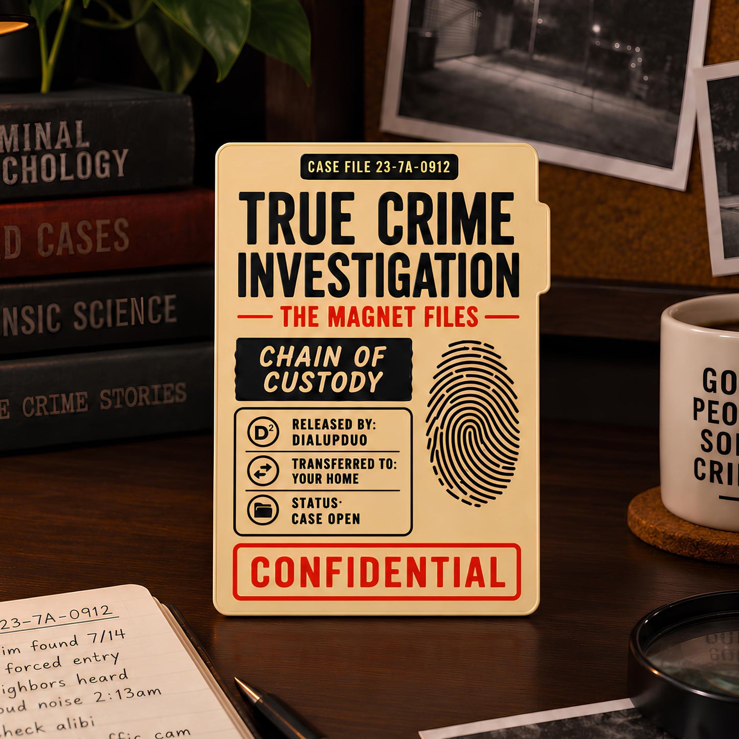 True Crime Fridge Magnets | Mystery Reader Gift