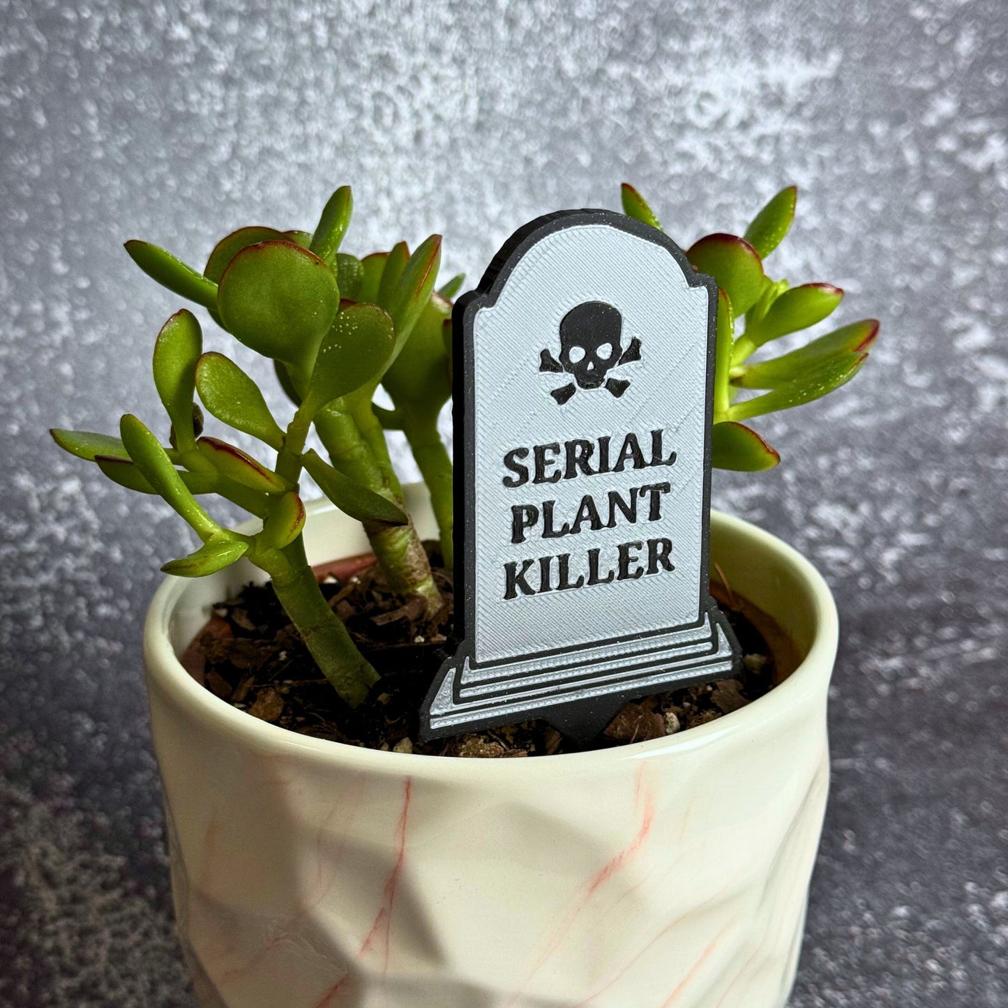 Serial Plant Killer Tombstone Funny Plant Stakes