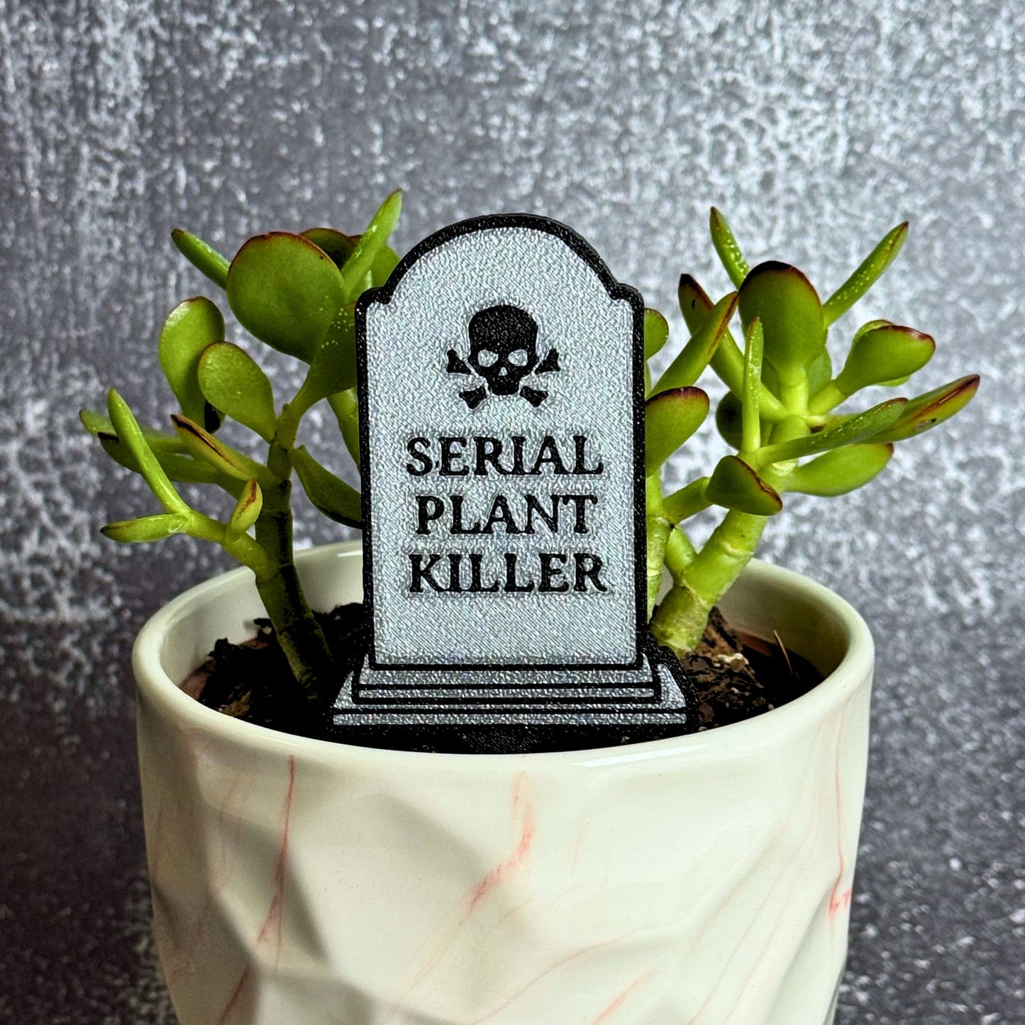Serial Plant Killer Tombstone Funny Plant Stakes