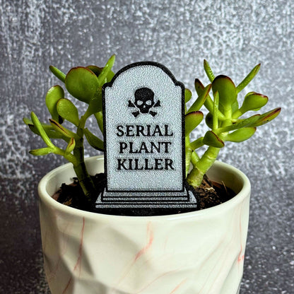 Serial Plant Killer Tombstone Funny Plant Stakes