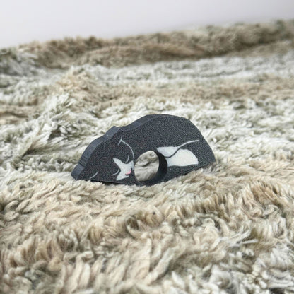 Adorable Tuxedo Cat Book Page Holder Ring