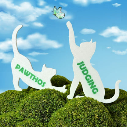 Custom Cat Plant Stake Set of 2 for Houseplants