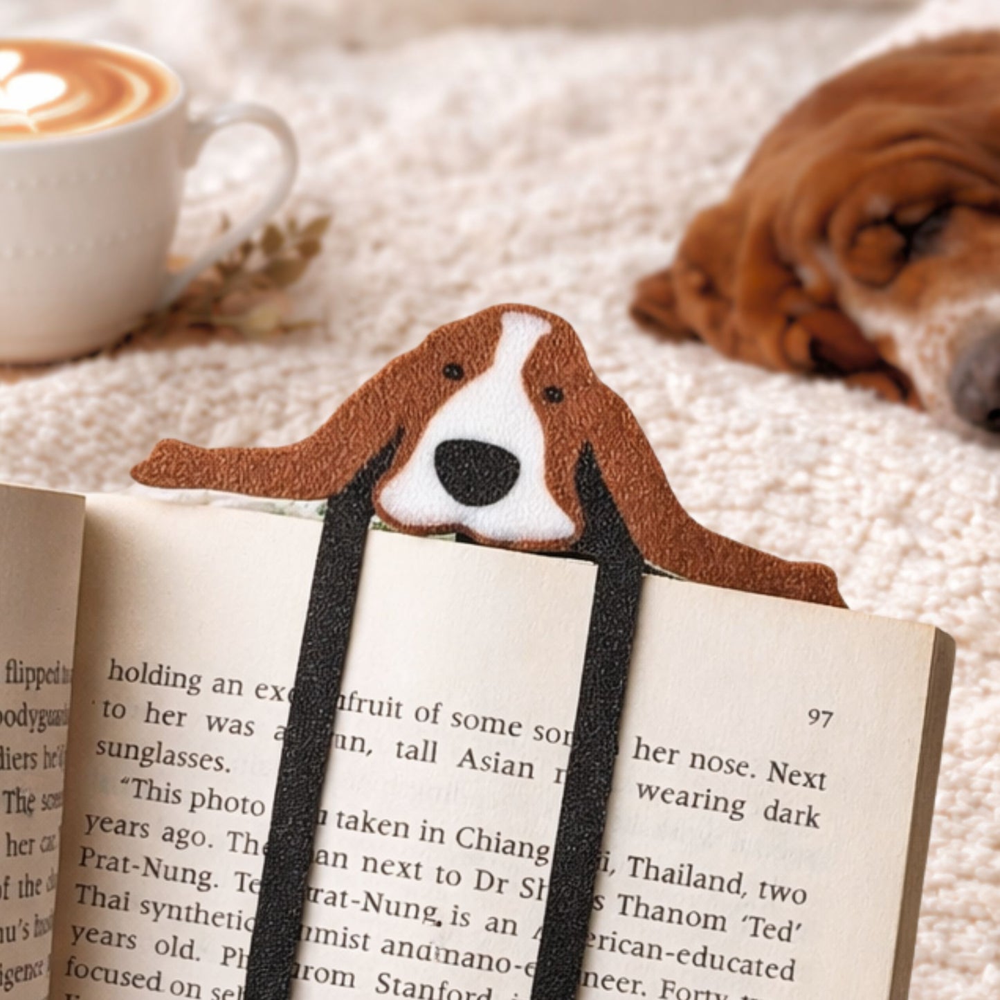 Basset Hound Bookmark | Dog Lover Reader Gift