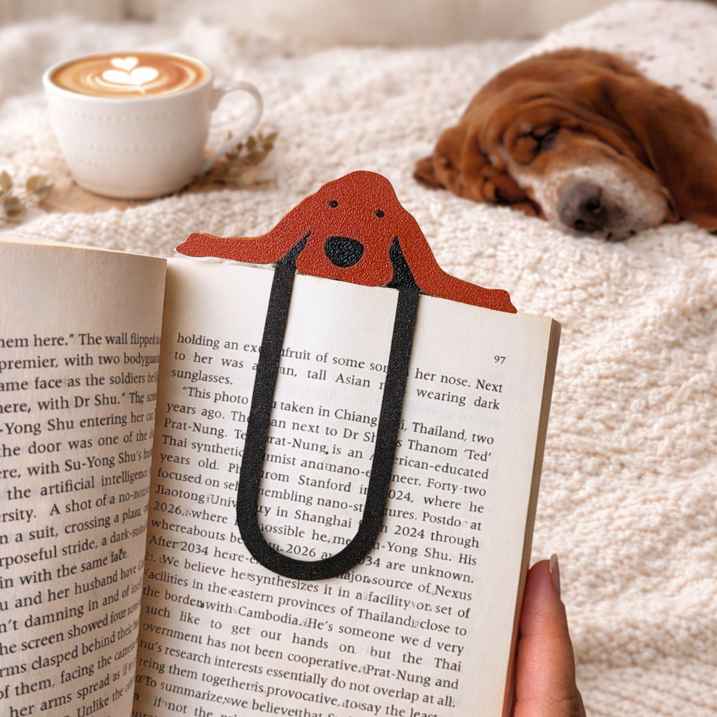 Basset Hound Bookmark | Dog Lover Reader Gift