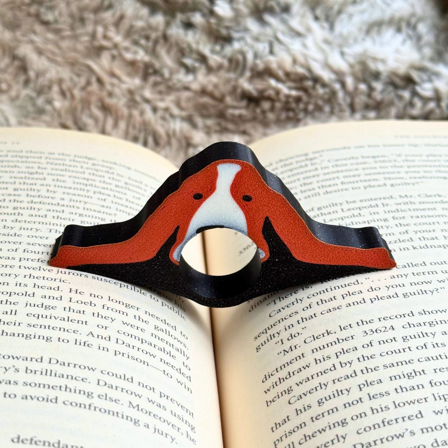 Basset Hound Dog Book Page Holder Ring