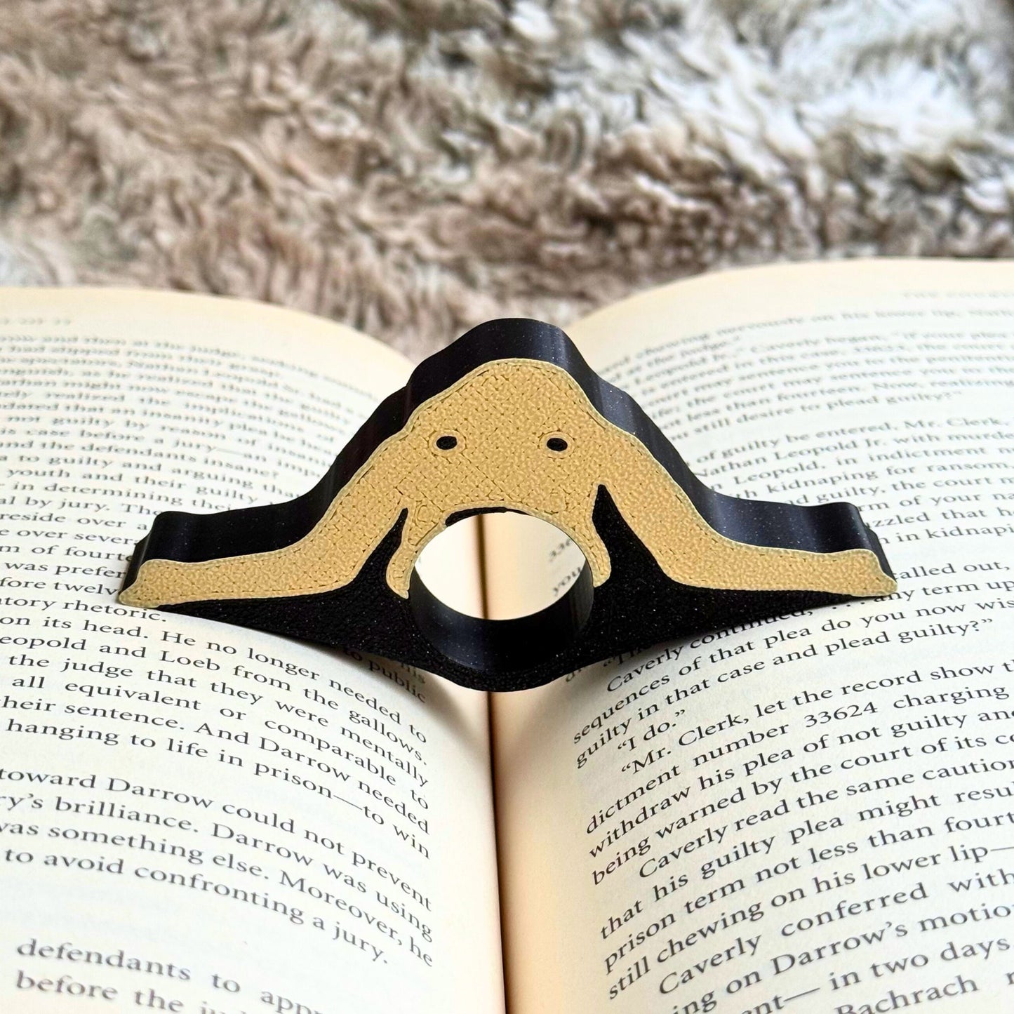 Basset Hound Dog Book Page Holder Ring