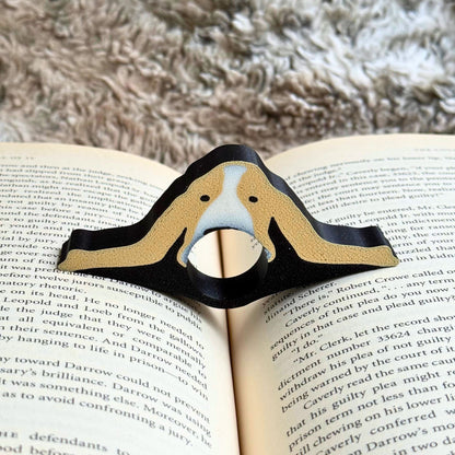 Basset Hound Dog Book Page Holder Ring