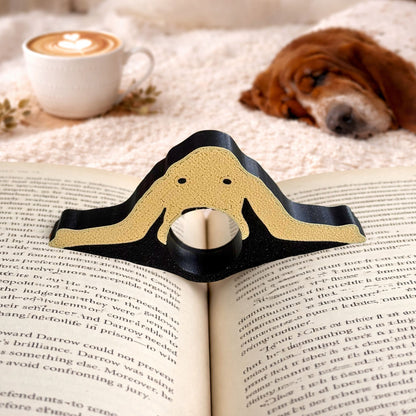Basset Hound Book Page Holder | Dog Reader Gift