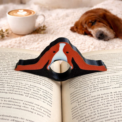 Basset Hound Book Page Holder | Dog Reader Gift